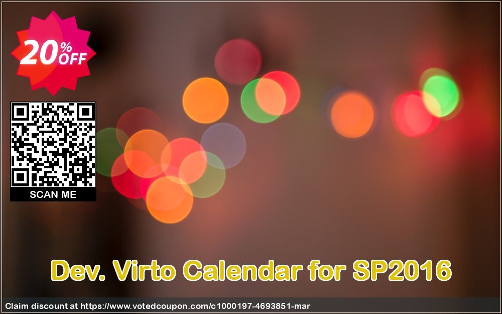 Dev. Virto Calendar for SP2016 Coupon Code Apr 2024, 20% OFF - VotedCoupon