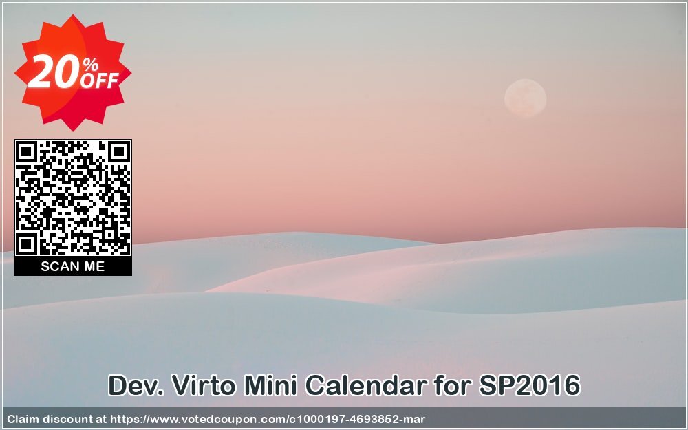 Dev. Virto Mini Calendar for SP2016 Coupon Code Apr 2024, 20% OFF - VotedCoupon