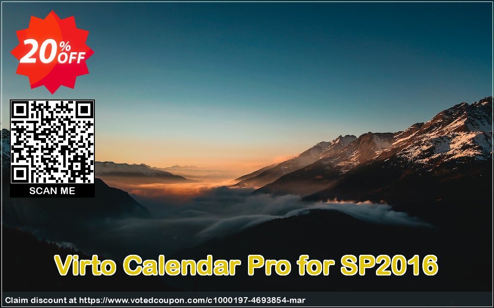 Virto Calendar Pro for SP2016 Coupon, discount Virto Calendar Pro for SP2016 big sales code 2024. Promotion: big sales code of Virto Calendar Pro for SP2016 2024