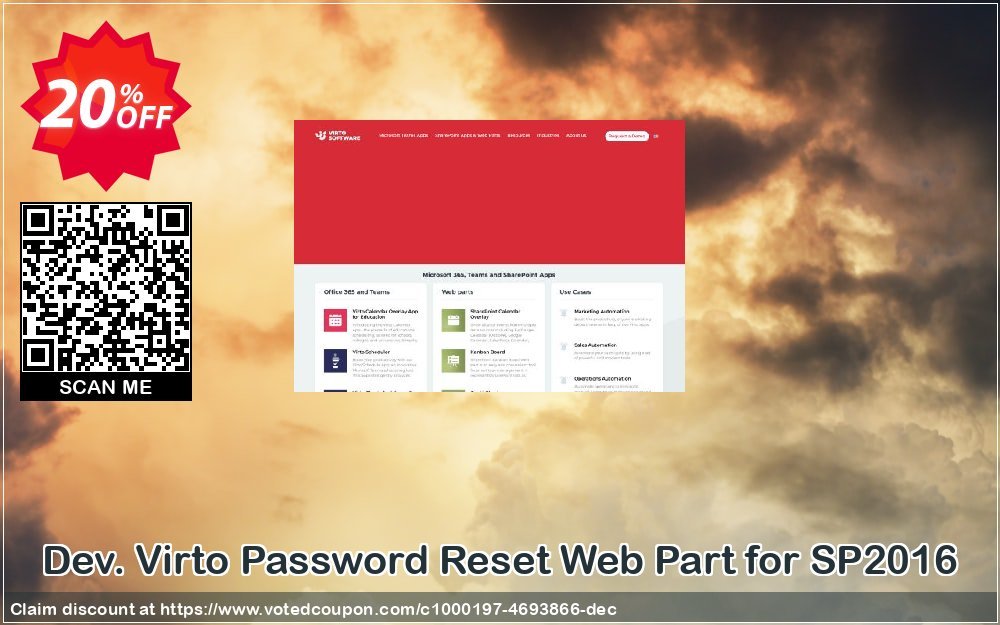 Dev. Virto Password Reset Web Part for SP2016 Coupon Code Apr 2024, 20% OFF - VotedCoupon