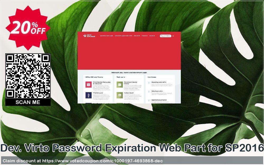 Dev. Virto Password Expiration Web Part for SP2016 Coupon Code Apr 2024, 20% OFF - VotedCoupon