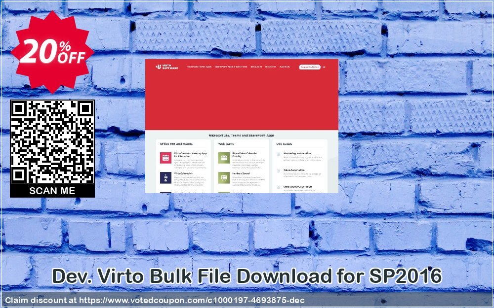 Dev. Virto Bulk File Download for SP2016 Coupon Code Apr 2024, 20% OFF - VotedCoupon