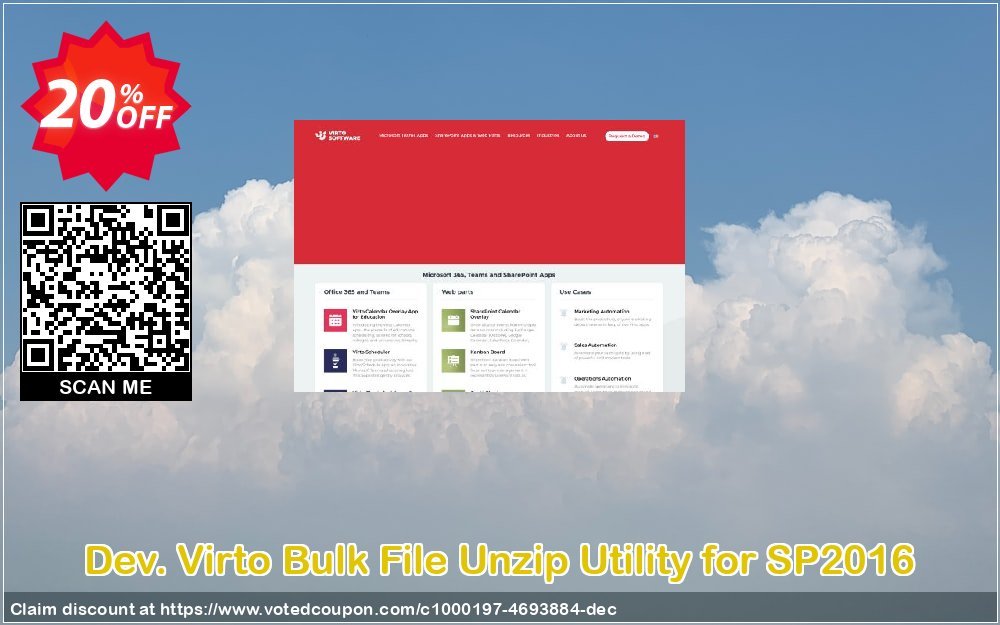 Dev. Virto Bulk File Unzip Utility for SP2016 Coupon Code Apr 2024, 20% OFF - VotedCoupon