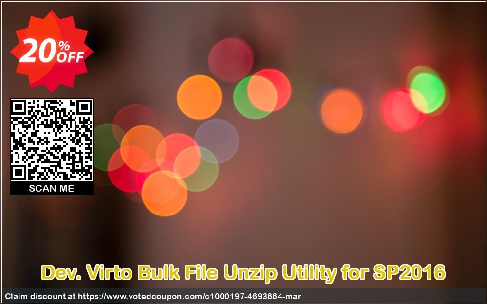 Dev. Virto Bulk File Unzip Utility for SP2016 Coupon Code Apr 2024, 20% OFF - VotedCoupon