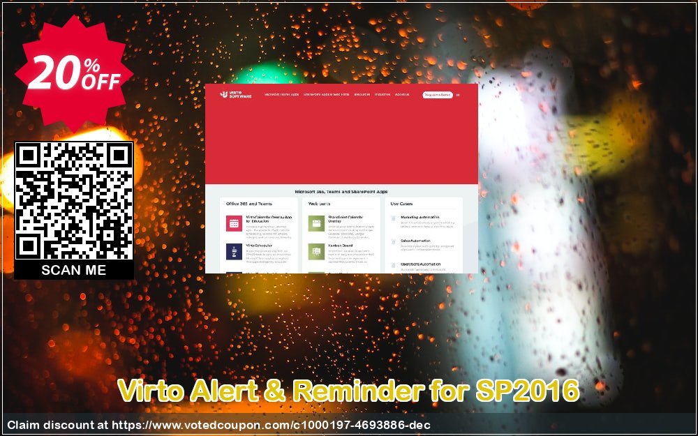 Virto Alert & Reminder for SP2016 Coupon, discount Virto Alert & Reminder for SP2016 imposing promo code 2024. Promotion: imposing promo code of Virto Alert & Reminder for SP2016 2024
