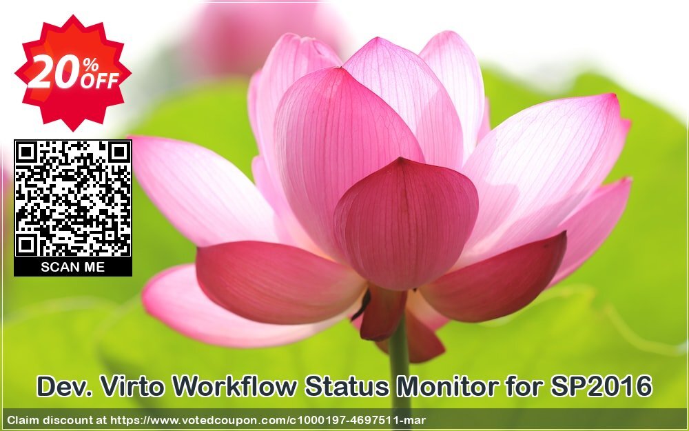 Dev. Virto Workflow Status Monitor for SP2016 Coupon Code Apr 2024, 20% OFF - VotedCoupon