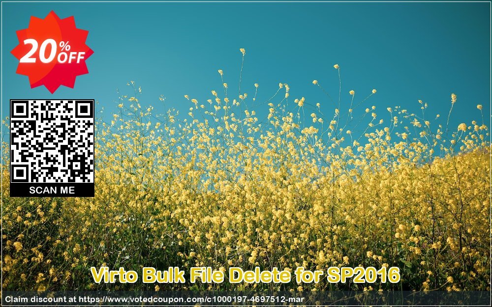 Virto Bulk File Delete for SP2016 Coupon, discount Virto Bulk File Delete for SP2016 hottest promo code 2024. Promotion: hottest promo code of Virto Bulk File Delete for SP2016 2024