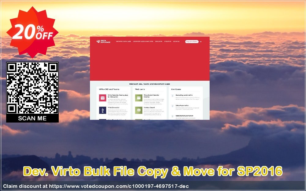 Dev. Virto Bulk File Copy & Move for SP2016 Coupon Code Apr 2024, 20% OFF - VotedCoupon