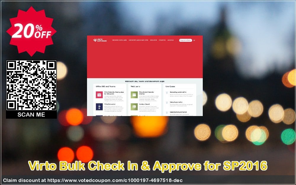 Virto Bulk Check In & Approve for SP2016 Coupon Code Apr 2024, 20% OFF - VotedCoupon