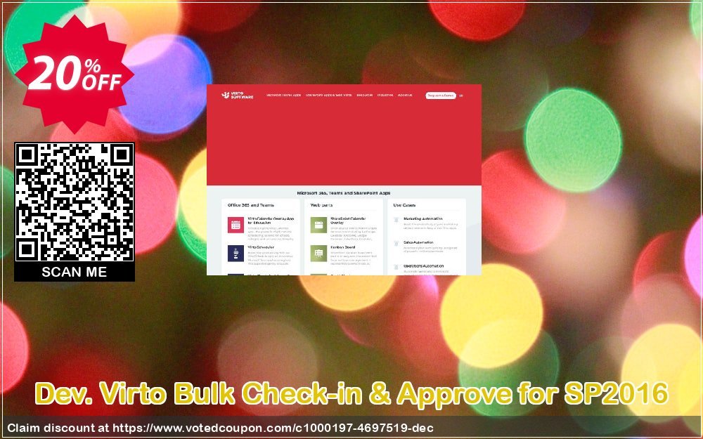 Dev. Virto Bulk Check-in & Approve for SP2016 Coupon Code Apr 2024, 20% OFF - VotedCoupon
