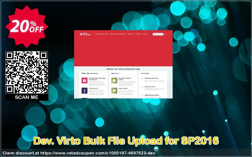 Dev. Virto Bulk File Upload for SP2016 Coupon Code Apr 2024, 20% OFF - VotedCoupon