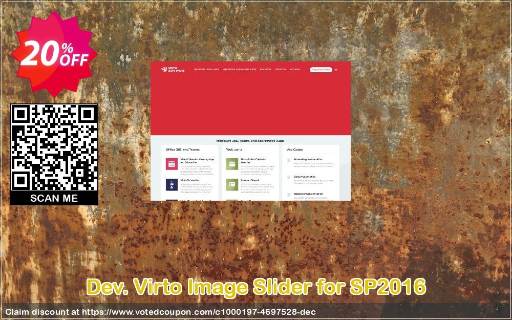 Dev. Virto Image Slider for SP2016 Coupon, discount Dev. Virto Image Slider for SP2016 wondrous promotions code 2024. Promotion: wondrous promotions code of Dev. Virto Image Slider for SP2016 2024
