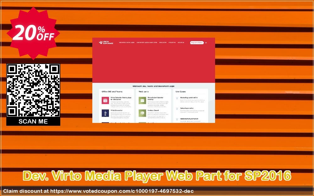 Dev. Virto Media Player Web Part for SP2016 Coupon Code Apr 2024, 20% OFF - VotedCoupon