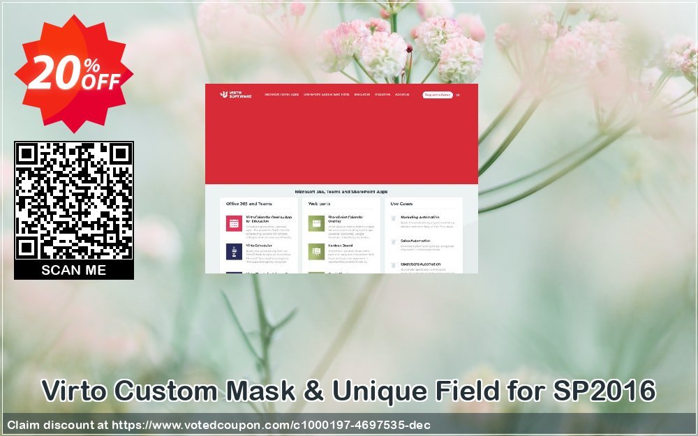 Virto Custom Mask & Unique Field for SP2016 Coupon, discount Virto Custom Mask & Unique Field for SP2016 hottest promotions code 2024. Promotion: hottest promotions code of Virto Custom Mask & Unique Field for SP2016 2024