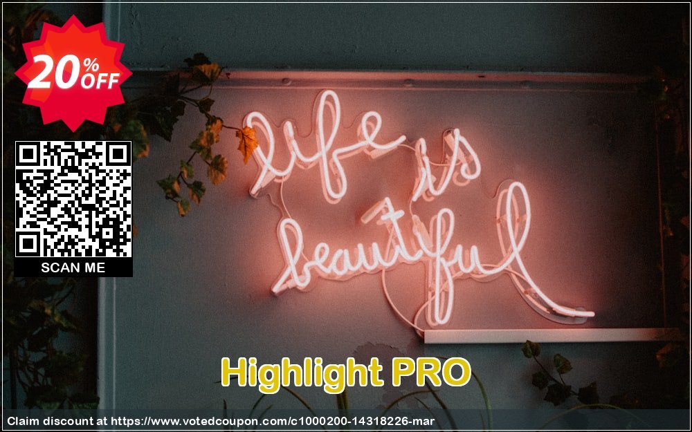 Highlight PRO Coupon Code Apr 2024, 20% OFF - VotedCoupon