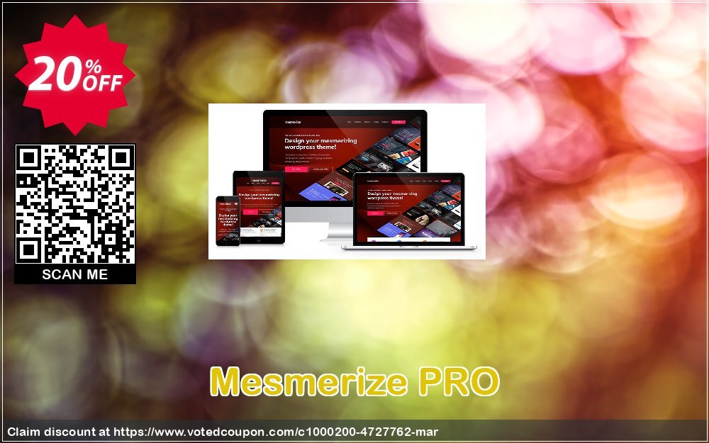 Mesmerize PRO Coupon, discount Mesmerize PRO - Standard License Impressive discounts code 2024. Promotion: amazing sales code of Mesmerize PRO - Standard License 2024