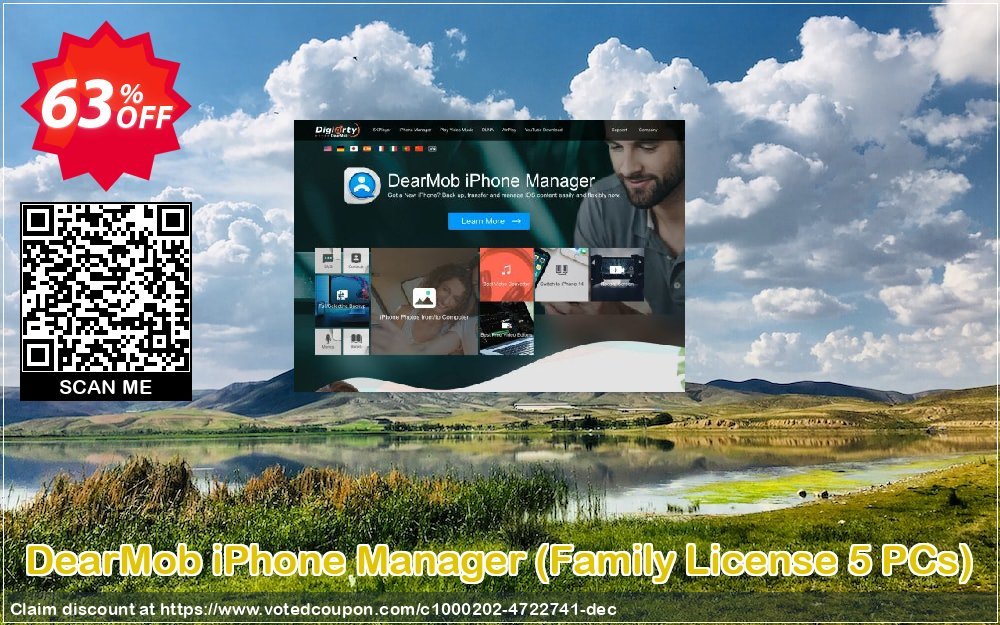 DearMob iPhone Manager, Family Plan 5 PCs  Coupon, discount DearMob iPhone Manager - Family License 3 - 5 PCs Special deals code 2023. Promotion: Special deals code of DearMob iPhone Manager - Family License 3 - 5 PCs 2023
