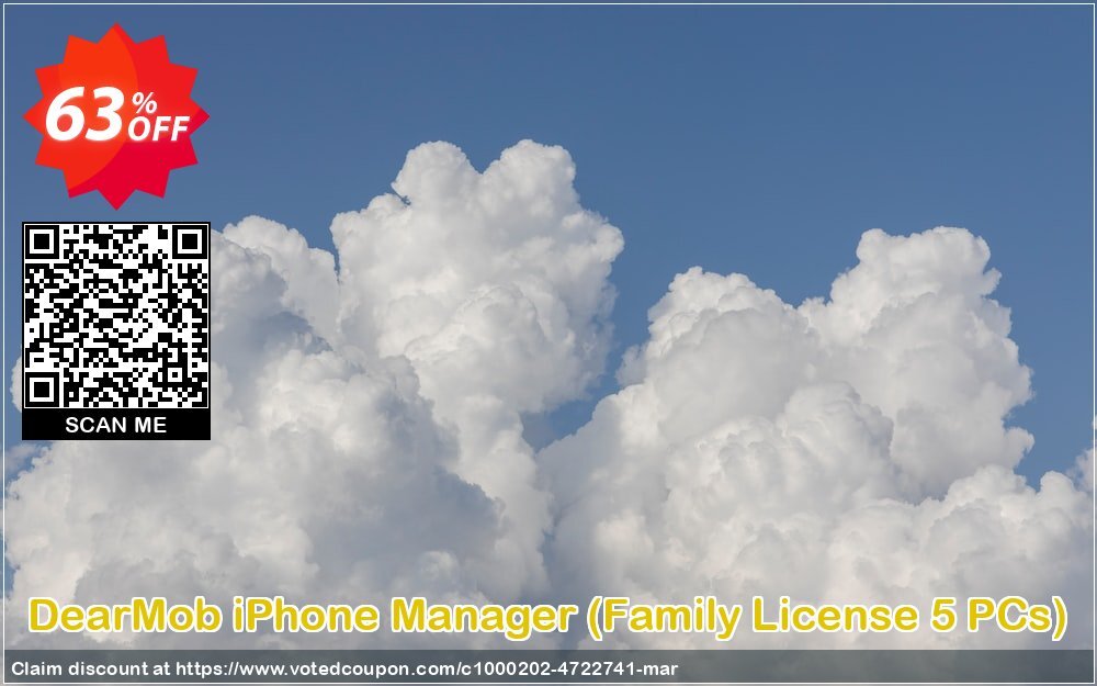 DearMob iPhone Manager, Family Plan 5 PCs  Coupon Code May 2024, 63% OFF - VotedCoupon