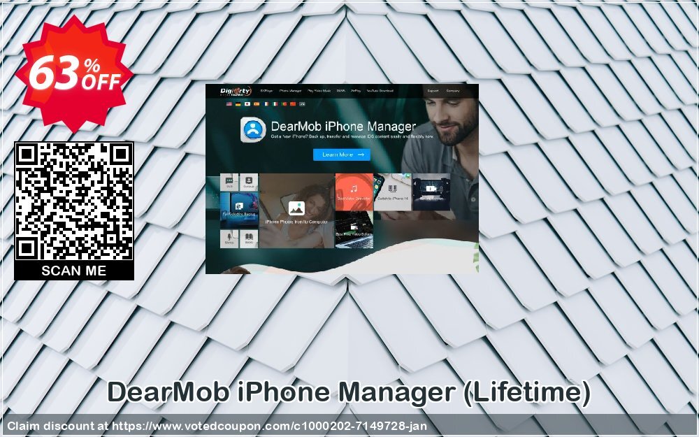 DearMob iPhone Manager, Lifetime  Coupon, discount DearMob iPhone Manager - Lifetime 1PC exclusive deals code 2023. Promotion: exclusive deals code of DearMob iPhone Manager - Lifetime 1PC 2023