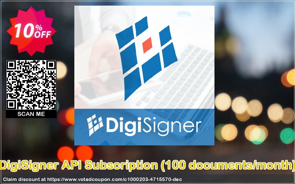 DigiSigner API Subscription, 100 documents/month  Coupon, discount DigiSigner API Subscription (100 documents/month) awesome offer code 2023. Promotion: awesome offer code of DigiSigner API Subscription (100 documents/month) 2023