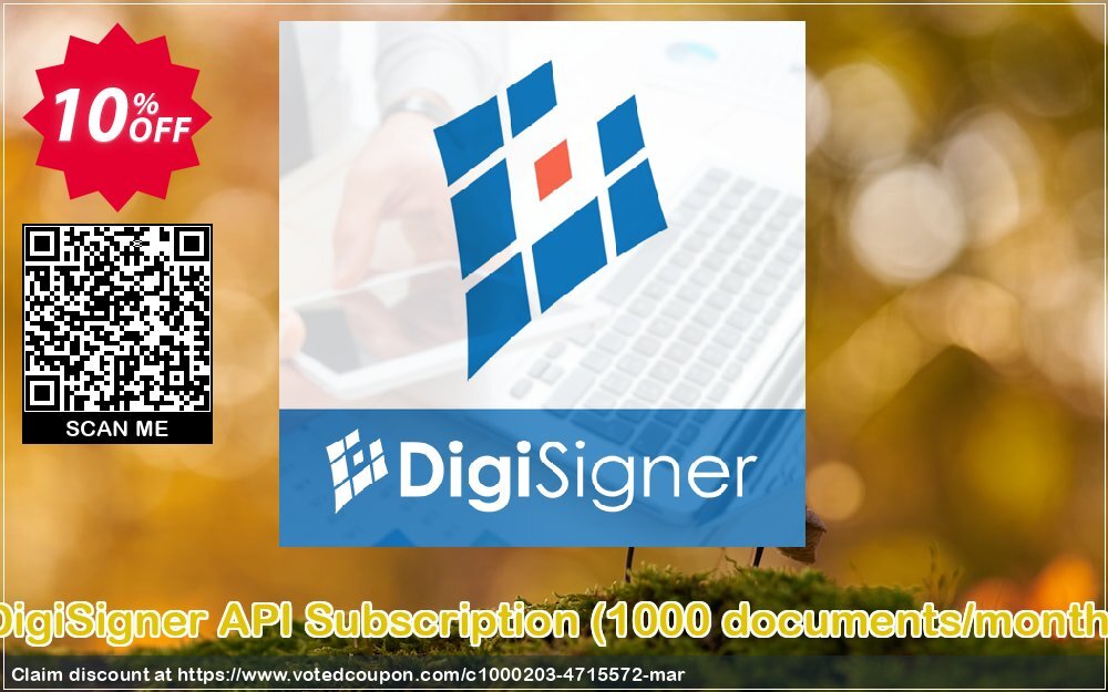 DigiSigner API Subscription, 1000 documents/month 