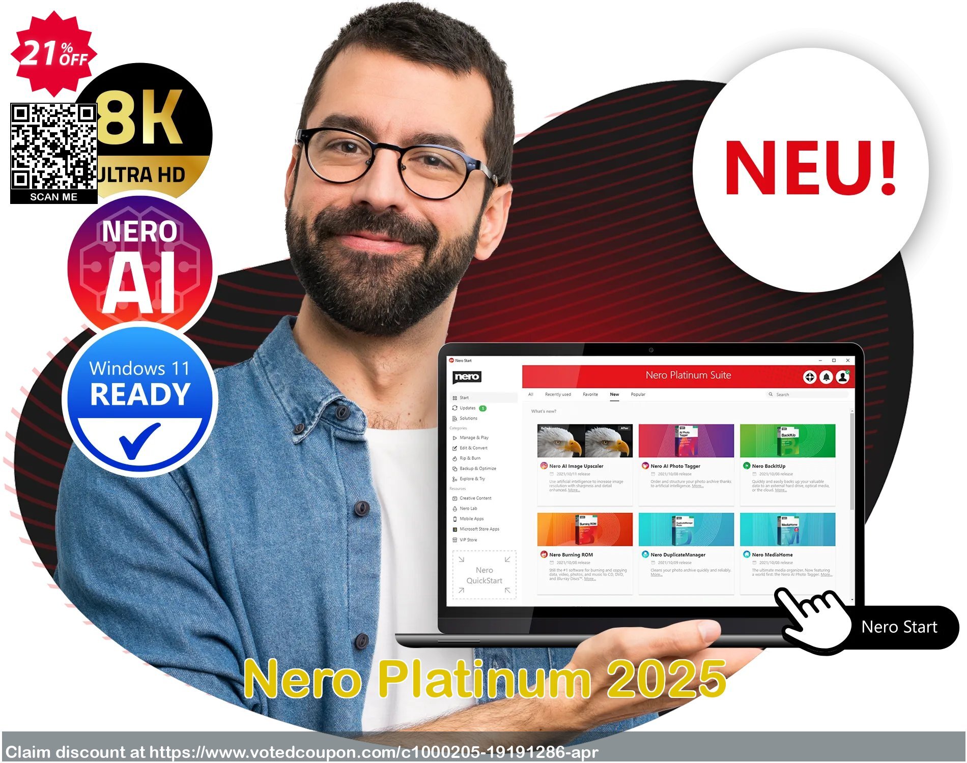 Nero Platinum 2025 Coupon, discount An incredible Valentine's Day offer. Promotion: Staggering deals code of Nero Platinum 2024, tested & approved