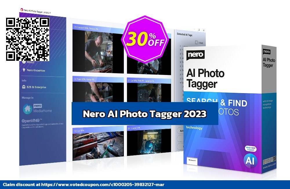 Nero AI Photo Tagger 2024 voted-on promotion codes