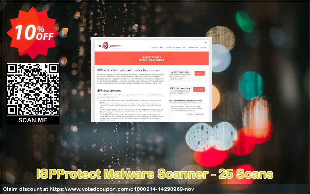 ISPProtect Malware Scanner - 25 Scans Coupon, discount ISPProtect Malware Scanner - 25 Scans amazing discount code 2023. Promotion: amazing discount code of ISPProtect Malware Scanner - 25 Scans 2023