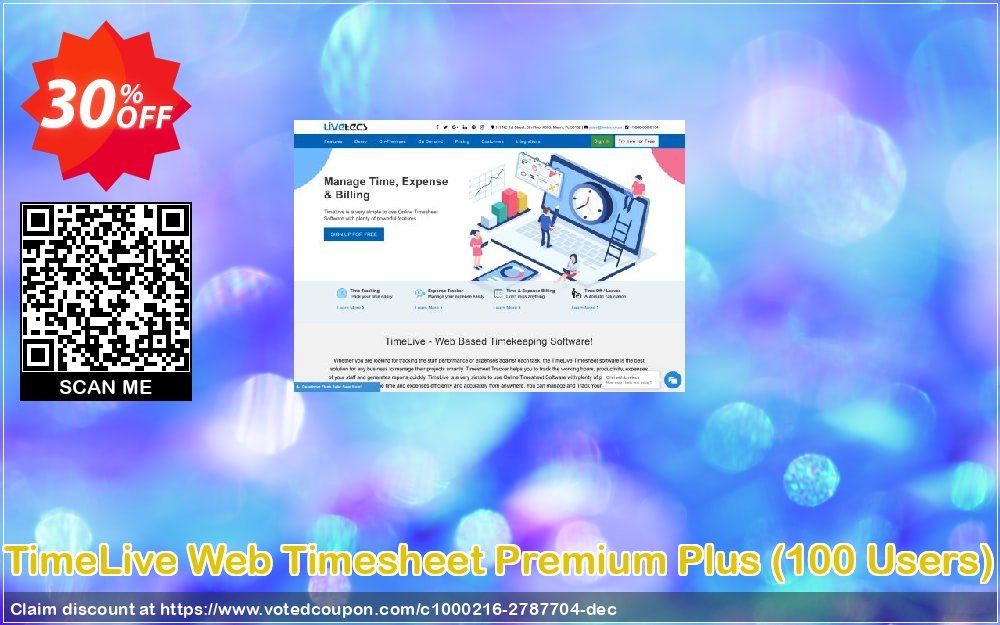 TimeLive Web Timesheet Premium Plus, 100 Users  Coupon, discount TimeLive Web Timesheet Premium (Plus) Version (100 Users) best sales code 2023. Promotion: best sales code of TimeLive Web Timesheet Premium (Plus) Version (100 Users) 2023
