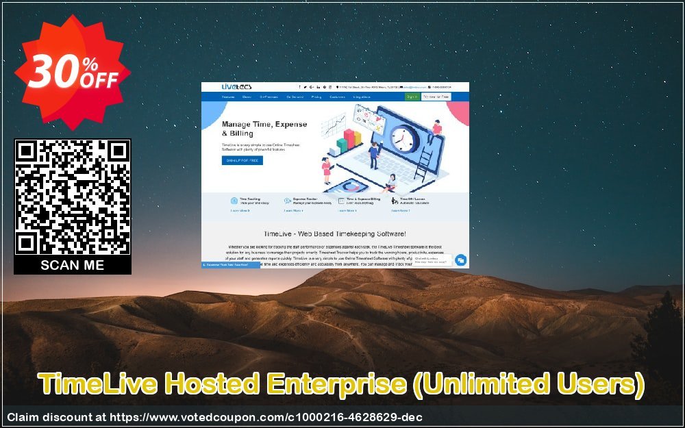 TimeLive Hosted Enterprise, Unlimited Users  Coupon, discount TimeLive Hosted (Enterprise) (Unlimited Users) awesome offer code 2023. Promotion: awesome offer code of TimeLive Hosted (Enterprise) (Unlimited Users) 2023