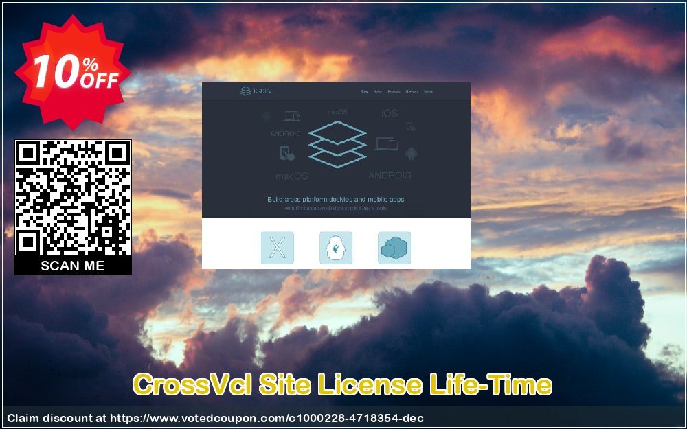 CrossVcl Site Plan Life-Time Coupon, discount CrossVcl Site License Life-Time amazing deals code 2023. Promotion: amazing deals code of CrossVcl Site License Life-Time 2023