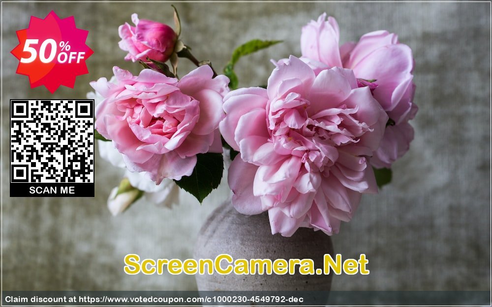 ScreenCamera.Net Coupon, discount GLOBAL50PERCENT. Promotion: stirring discounts code of ScreenCamera.Net 2023