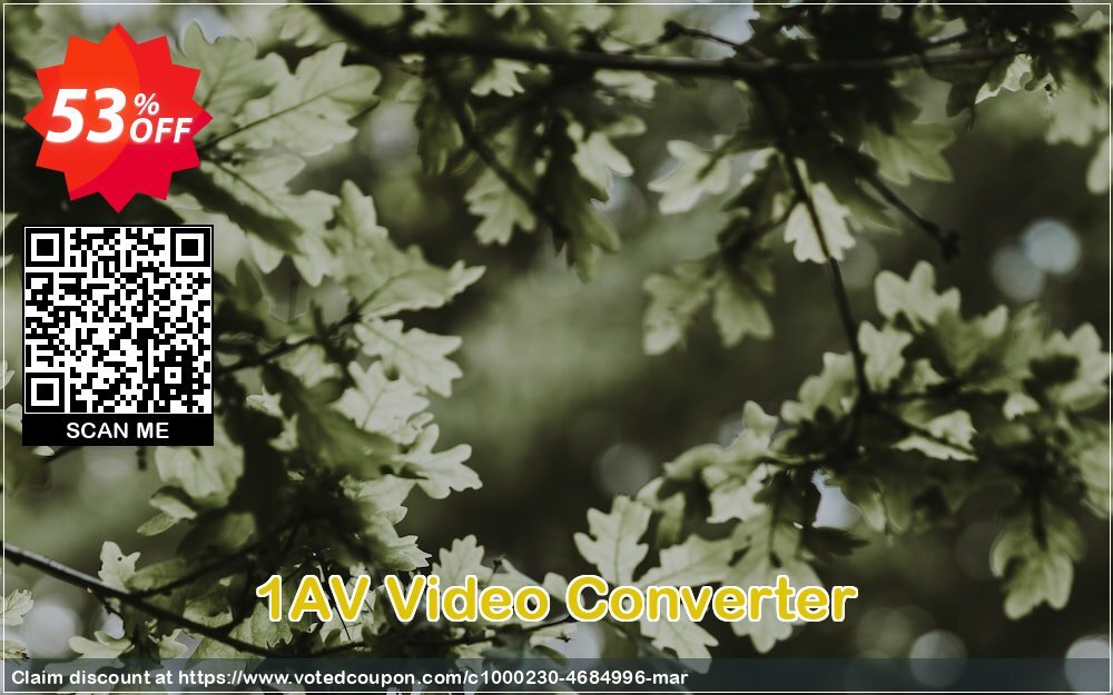 1AV Video Converter Coupon, discount GLOBAL50PERCENT. Promotion: amazing promo code of 1AV Video Converter 2024