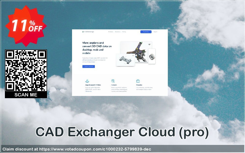 CAD Exchanger Cloud, pro  Coupon, discount CAD Exchanger Cloud (pro) stunning promotions code 2023. Promotion: stunning promotions code of CAD Exchanger Cloud (pro) 2023