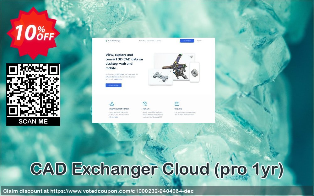 CAD Exchanger Cloud, pro 1yr  Coupon, discount CAD Exchanger Cloud (pro 1yr) wondrous deals code 2023. Promotion: wondrous deals code of CAD Exchanger Cloud (pro 1yr) 2023