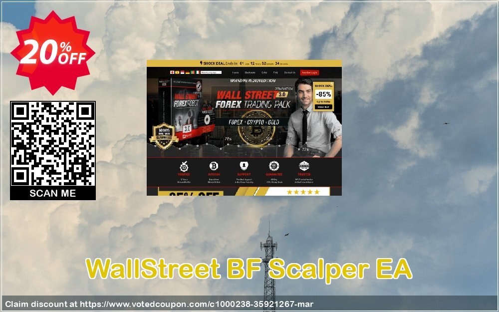 WallStreet BF Scalper EA Coupon, discount BF Scalper EA Formidable discounts code 2024. Promotion: Formidable discounts code of BF Scalper EA 2024