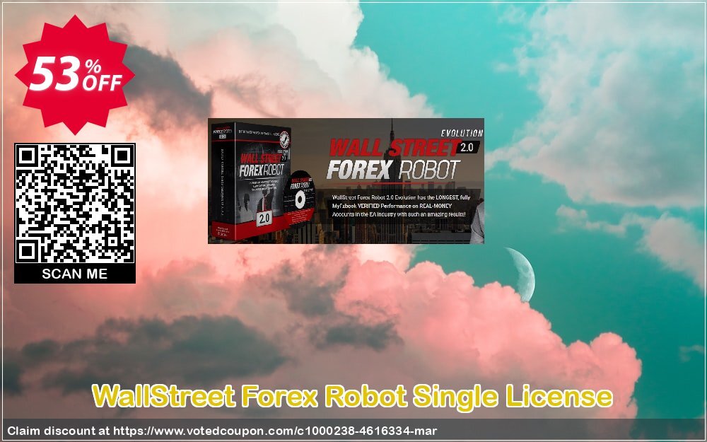 WallStreet Forex Robot Single Plan Coupon, discount WallStreet Forex Robot Single License fearsome discounts code 2024. Promotion: fearsome discounts code of WallStreet Forex Robot Single License 2024