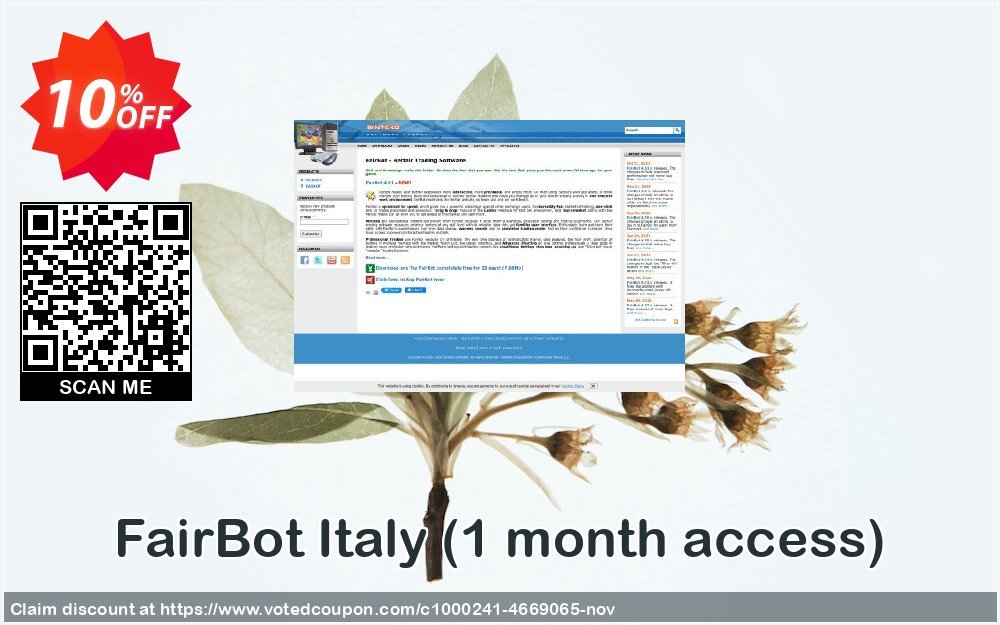 FairBot Italy, Monthly access  Coupon, discount FairBot Italy (1 month access) wonderful discounts code 2024. Promotion: wonderful discounts code of FairBot Italy (1 month access) 2024