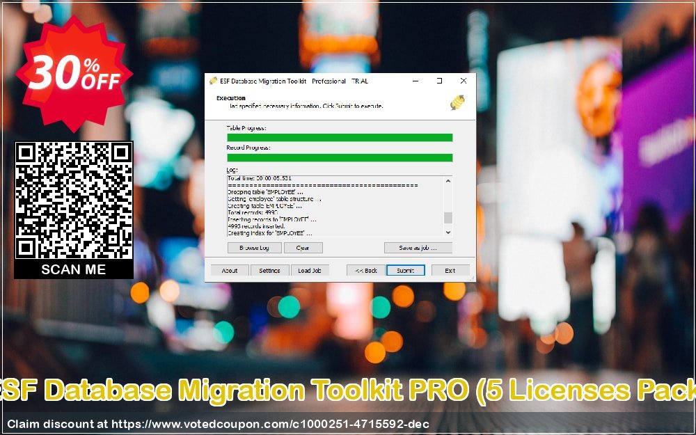 ESF Database Migration Toolkit PRO, 5 Plans Pack  Coupon, discount ESF Database Migration Toolkit - Professional Edition - 5 Licenses Pack awesome promo code 2024. Promotion: awesome promo code of ESF Database Migration Toolkit - Professional Edition - 5 Licenses Pack 2024