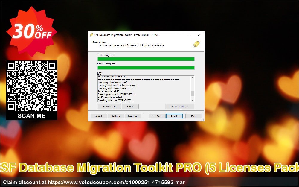 ESF Database Migration Toolkit PRO, 5 Plans Pack  Coupon, discount ESF Database Migration Toolkit - Professional Edition - 5 Licenses Pack awesome promo code 2024. Promotion: awesome promo code of ESF Database Migration Toolkit - Professional Edition - 5 Licenses Pack 2024