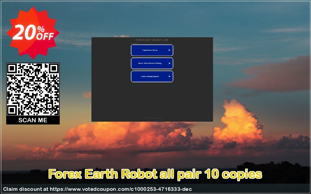 Forex Earth Robot all pair 10 copies Coupon, discount Forex Earth Robot all pair 10 copies imposing discount code 2023. Promotion: imposing discount code of Forex Earth Robot all pair 10 copies 2023