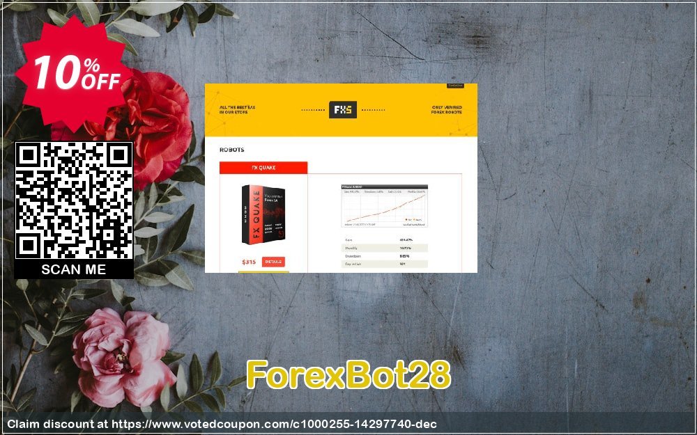 ForexBot28 Coupon, discount ForexBot28 stunning promotions code 2023. Promotion: stunning promotions code of ForexBot28 2023