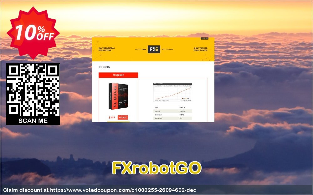 FXrobotGO Coupon, discount FXrobotGO impressive offer code 2023. Promotion: impressive offer code of FXrobotGO 2023