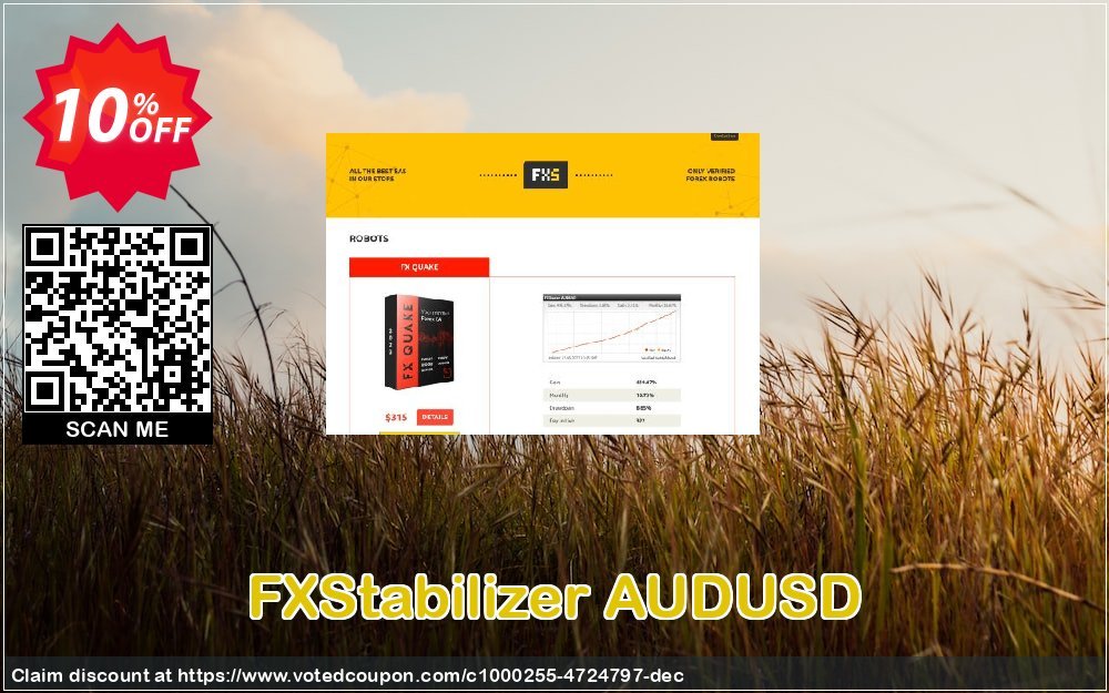 FXStabilizer AUDUSD Coupon, discount FXStabilizer AUDUSD imposing promo code 2023. Promotion: imposing promo code of FXStabilizer AUDUSD 2023