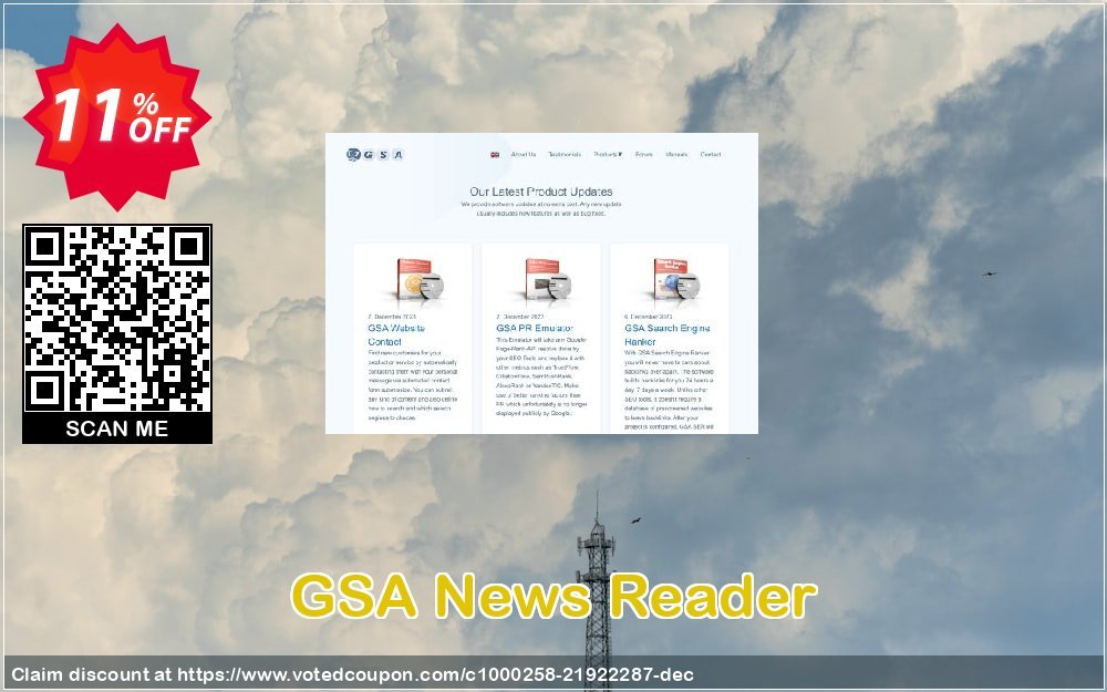 GSA News Reader Coupon, discount GSA News Reader Fearsome promo code 2024. Promotion: Fearsome promo code of GSA News Reader 2024