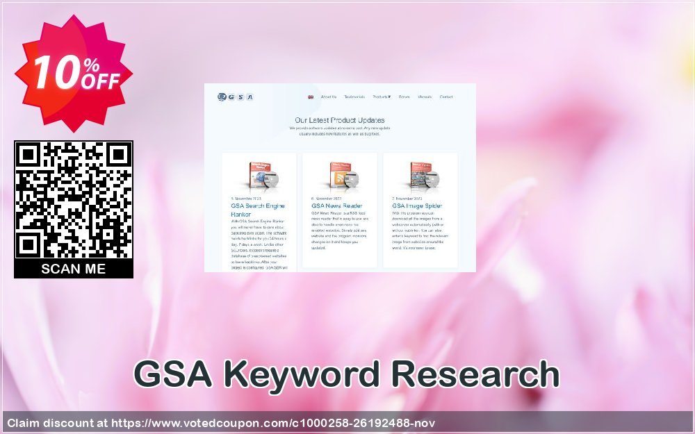 GSA Keyword Research Coupon, discount GSA Keyword Research Impressive offer code 2023. Promotion: Impressive offer code of GSA Keyword Research 2023