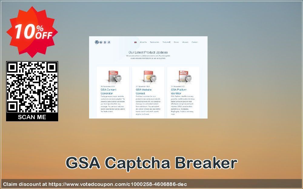 GSA Captcha Breaker Coupon Code Jun 2023, 10% OFF - VotedCoupon