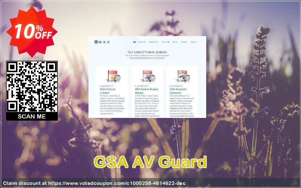 GSA AV Guard Coupon, discount GSA AV Guard exclusive deals code 2024. Promotion: exclusive deals code of GSA AV Guard 2024