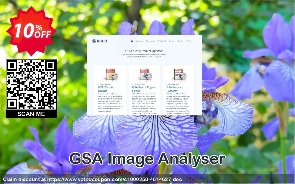 GSA Image Analyser Coupon, discount GSA Image Analyser staggering promotions code 2023. Promotion: staggering promotions code of GSA Image Analyser 2023