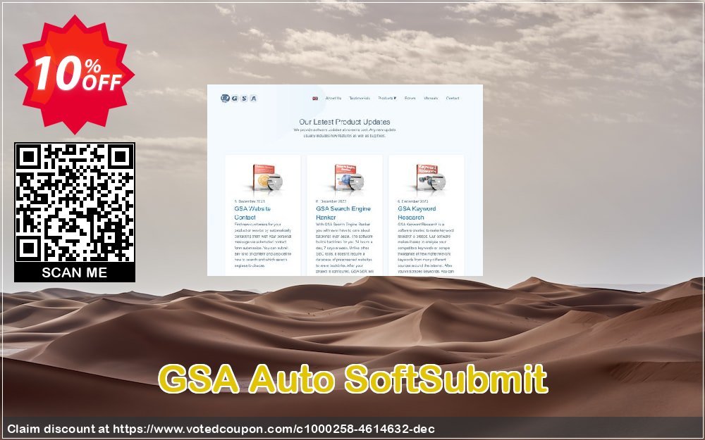 GSA Auto SoftSubmit Coupon, discount GSA Auto SoftSubmit fearsome promo code 2024. Promotion: fearsome promo code of GSA Auto SoftSubmit 2024